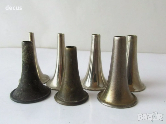 Античен медицински звуков спекулум за ухо - апарат 7 бр