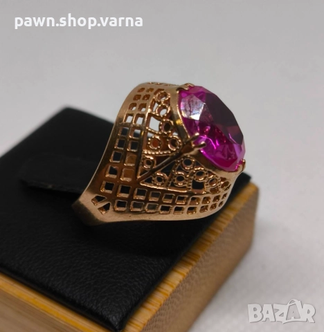 Винтидж златен пръстен – съветско злато, 583, снимка 3 - Пръстени - 52307970