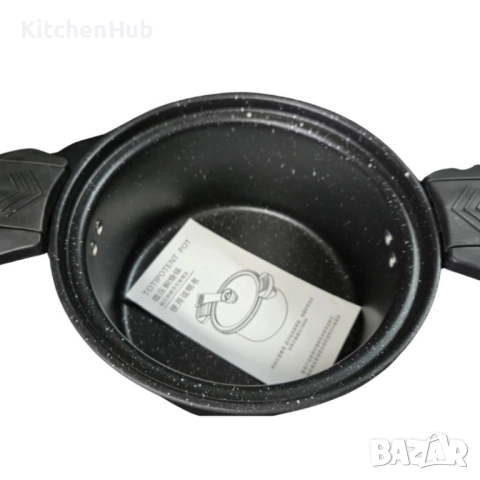 Херметическа тенджера заключващ капак с незалепващо покритие - 24см, 26см, 28см, снимка 6 - Съдове за готвене - 52122757