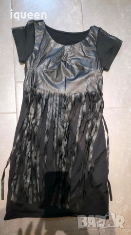 Рокля кожа-ресни