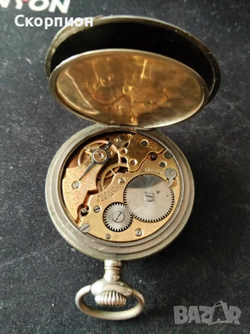 Френски джобен часовник с посребрени капаци - BREVET DEPOSE , снимка 16 - Джобни - 50501131