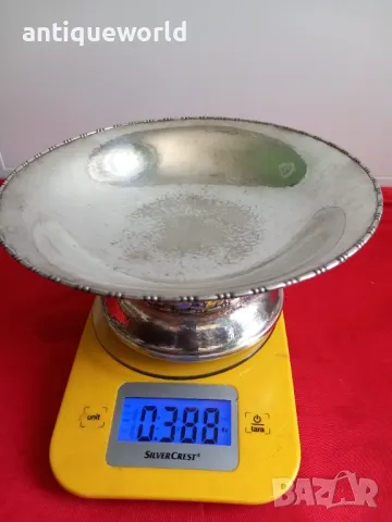 1928г. Посребрен Съд Фруктиера Никел/Сребро Висока Проба , снимка 8 - Антикварни и старинни предмети - 50121949