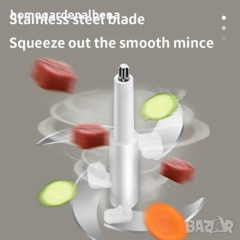 Мощен Електрически Чопър 3L | 800W | Неръждаема Стомана, снимка 6 - Чопъри и пасатори - 54209301