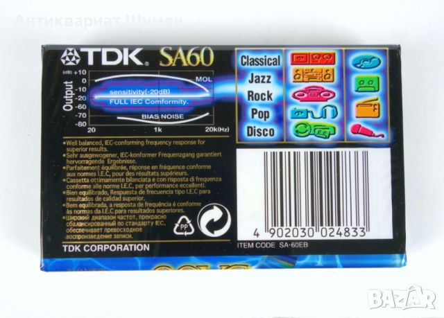 Нови, запечатани аудиокасети TDK SA-60, снимка 3 - Аудио касети - 46509673