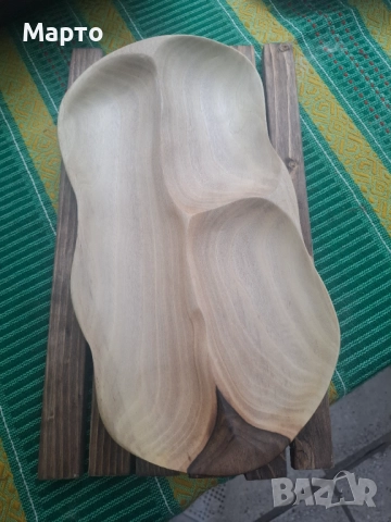 Ръчно изработено плато от орех – естествена красота за вашата трапеза