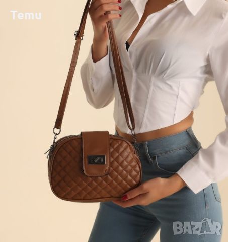 Елегантна дамска ежедневна чанта с три прегради 20х15х8 см., снимка 2 - Чанти - 46411602