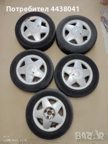 Алуминиеви джанти с гуми 6Jx15, 4х100, ET49 - 5бр.
