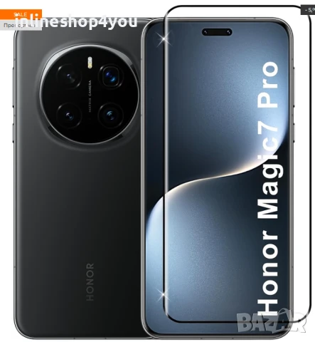 5D Извит Стъклен Протектор за Дисплей за Honor Magic7 Pro, снимка 5 - Фолия, протектори - 50825775
