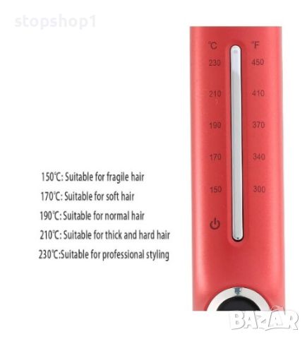 Маша за коса VGR V-566R, Регулатор на температура, Червена, снимка 4 - Преси за коса - 45823879