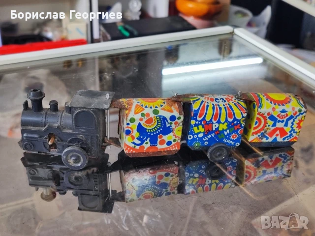 Стара ламаринена играчка влак, снимка 4 - Колекции - 50850349