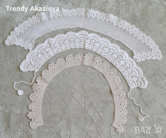  Плетени на една кука якички и коланчета, снимка 3 - Други - 53813890