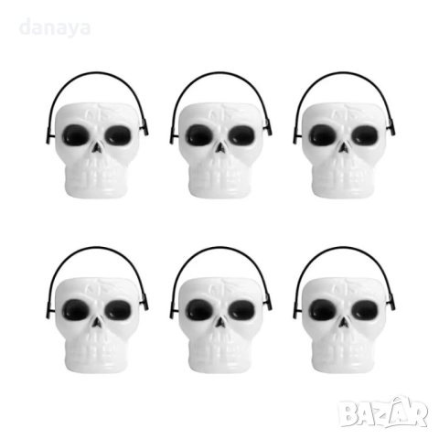 6144 Комплект мини кошнички Череп, 6 броя