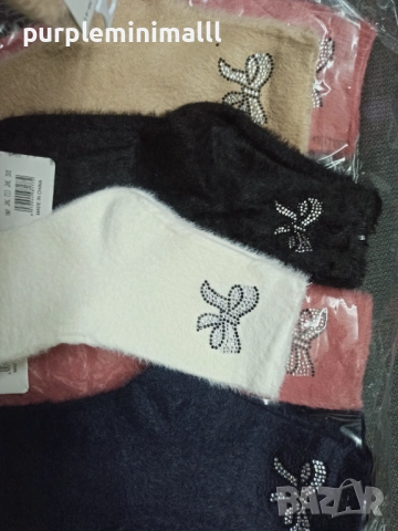 Дамски чорапи норка с камъчета, снимка 4 - Дамски чорапи - 52753631