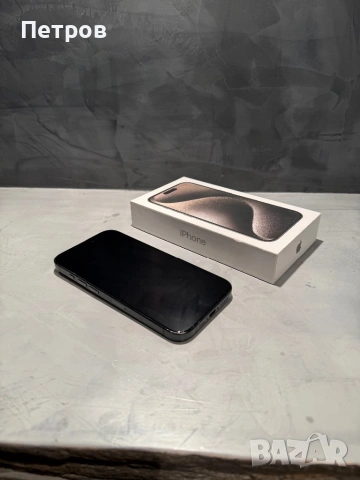 КАТО НОВ Iphone 15 Pro  256 GB Black Titanium, снимка 5 - Apple iPhone - 53090417