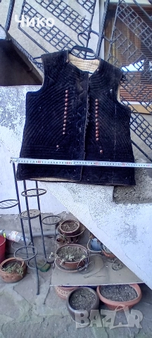 Стара женска кадифяна антерия елек, снимка 5 - Антикварни и старинни предмети - 53801524