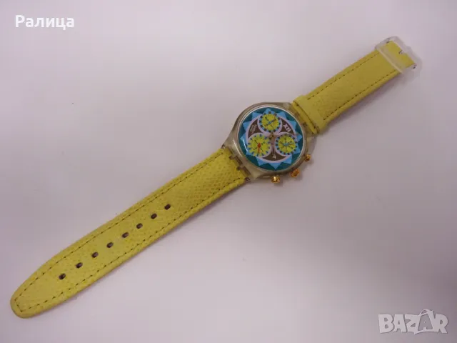 Kварцов часовник хронограф Swatch с механизъм ETA с 22 камъка, неизползван, снимка 5 - Мъжки - 50149934