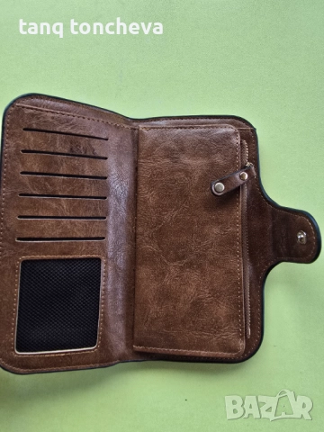 Карамелено кафяво портмоне, снимка 4 - Портфейли, портмонета - 51467864