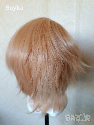 Нова косплей, къса руса перука, снимка 3 - Аксесоари за коса - 43475056