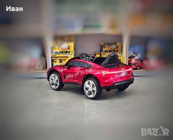  ТОП ЦЕНА!НОВО!Акумулаторна кола AUDI RS E-TRON GT RED с 12Vбатерия,МЕКИ ГУМИ,дистанционно,Bluetooth, снимка 7 - Коли, камиони, мотори, писти - 45776088