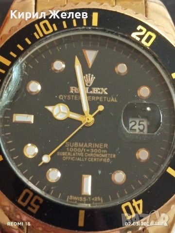 Дамски часовник ROLEX OYSTER PERPETUAL работи много красив 53753, снимка 3 - Дамски - 53677327