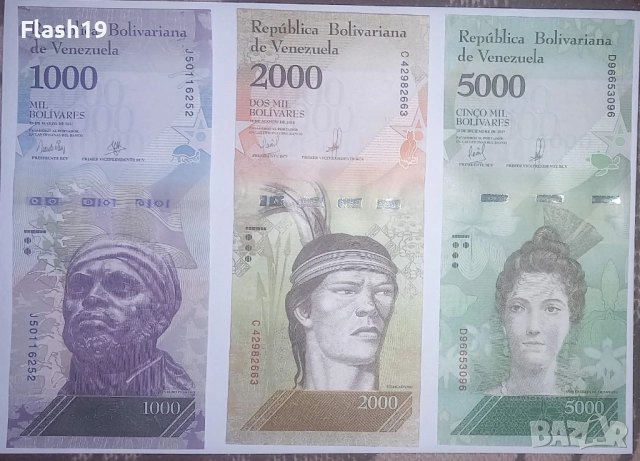Венецуела 1000/ 2000 / 5000 боливара 2016-2017 UNC