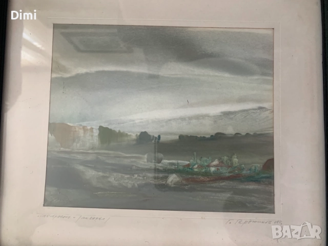 ГЕОРГИ ГЕРДЖИКОВ акварел пейзаж, снимка 2 - Картини - 52826965