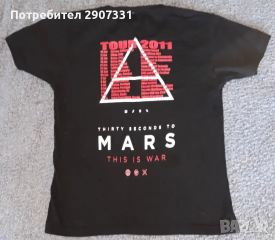 Тениска групи 30 Seconds to Mars. тур 2011, снимка 2 - Тениски - 46912251