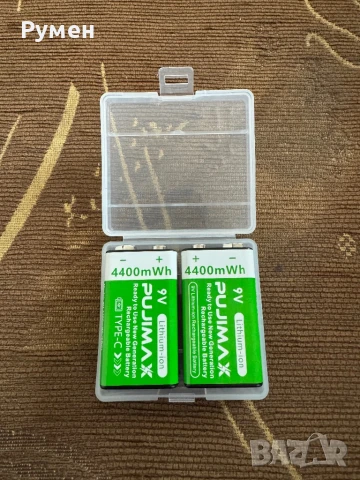 Презареждаеми батерии 9V, Акумулаторна батерия 9V с капацитет 4400mAh, снимка 1
