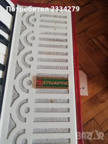 Стари детски музикални инструменти, чинели, дайре, акордеон. , снимка 17 - Антикварни и старинни предмети - 49777852