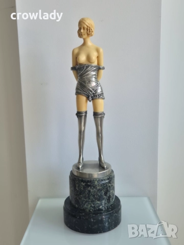 Преди представлението пластика в стил АРТ ДЕКО Argentor Wien, снимка 2 - Антикварни и старинни предмети - 51721846