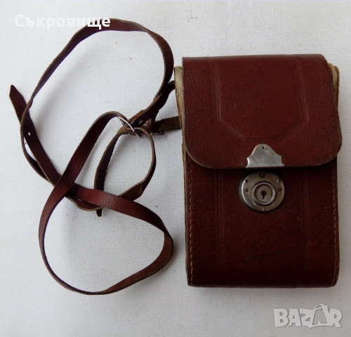 Стар калъф за сгъваем мехов фотоапарат от началото на 20 век vintage винтидж