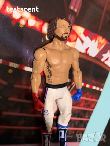 Екшън фигура WWE AJ Styles Ей Джей Стайлс Mattel Basic Figure играчка white, снимка 6 - Фигурки - 48438543