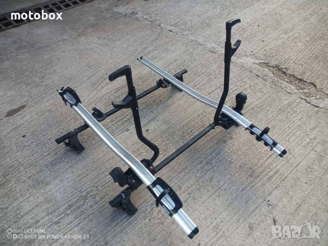 Продавам двоен багажник за велосипеди  и греди за таван Туле ., снимка 3 - Аксесоари за велосипеди - 54129270