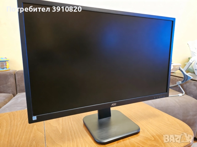 Монитор AOC Q27P1 - 27" QHD 2560×1440 IPS, регулируема стойка, USB хъб