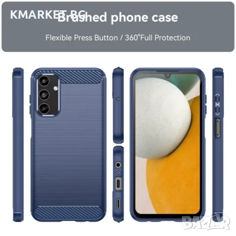 Samsung Galaxy A15 Ударостойчив Carbon Fiber Калъф и Протектор, снимка 4 - Калъфи, кейсове - 47939702