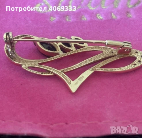 Златна Руска  брошка 4.27гр 14карата, снимка 5 - Колиета, медальони, синджири - 51412308