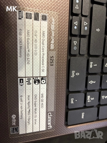 Лаптоп Acer Aspire 5253, снимка 8 - Лаптопи за дома - 52540277