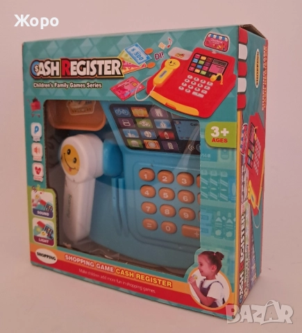 Детски електрически касов апарат с звук и светлина зелен в кутия 20039, снимка 4 - Образователни игри - 51715608