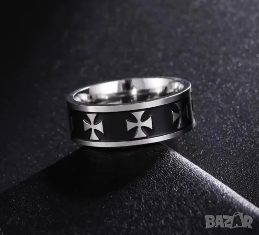 Germany SS23 Maltese Iron Cross Hermeticism Fama Fraternitatis Roseae Crucis Oder Rosenkreuzer Rings, снимка 2 - Антикварни и старинни предмети - 48795924