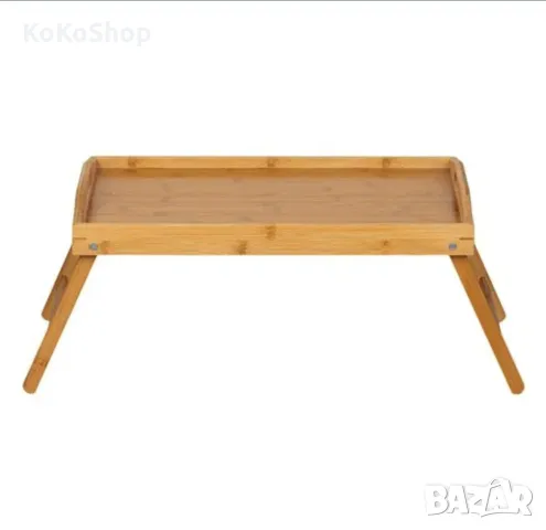 Сгъваема маса/поднос-50х30х22 см./бамбуков поднос/маса/помощна, снимка 2 - Маси - 50111366
