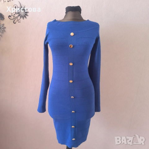 Нова! Преходна рокля в кралско син цвят - 13 Е