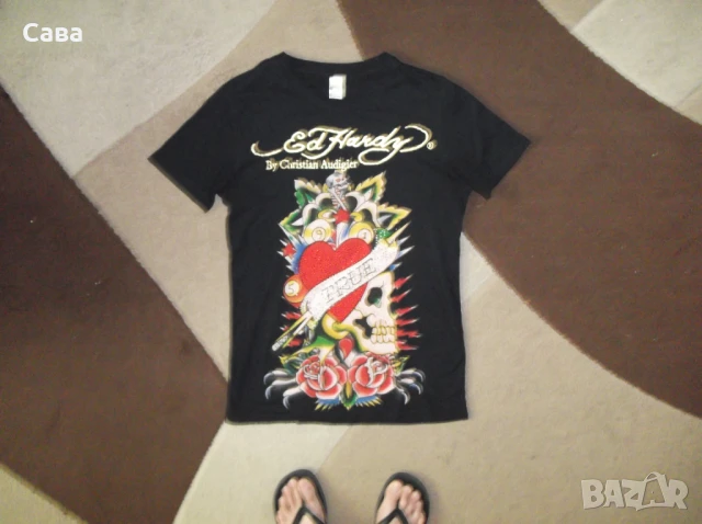 Тениски ED HARDY, METAL BOXE  мъжки,М-ХЛ-2ХЛ, снимка 12 - Тениски - 50955538