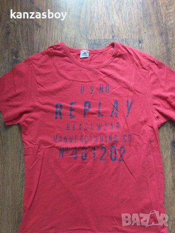 Replay Beachwear - страхотна мъжка тениска КАТО НОВА ХЛ, снимка 5 - Тениски - 45513701