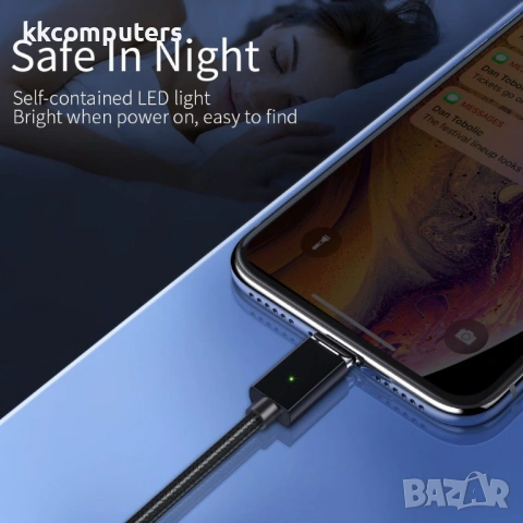 ESSAGER 3 в 1 Магнитен Кабел Lightning / Type-C / Micro USB 3A за Бързо Зареждане 1 м, снимка 7 - Оригинални зарядни - 54087724