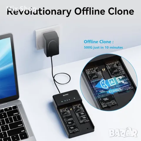 NVMe M.2 Duplicator Dual Slot Duplication Enclosure, снимка 2 - Друга електроника - 49649788
