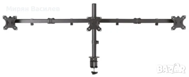 Стойка за монитор Newstar - FPMA-D550D3BLACK, 10-27", черна, снимка 2 - Стойки, 3D очила, аксесоари - 49096111