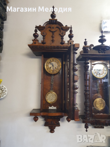 Немски античен стенен часовник Gustav Becker от 1900г. Напълно автентичен. Месингов циферблат. В пер, снимка 3 - Стенни часовници - 44026891