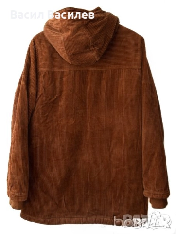 Divided H&M дамско яке с качулка кафяво джинсово, снимка 2 - Якета - 51932081