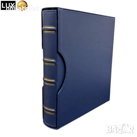 Папка с касета LUX , еко-кожа – GRANDE стандарт А4 , син цвят