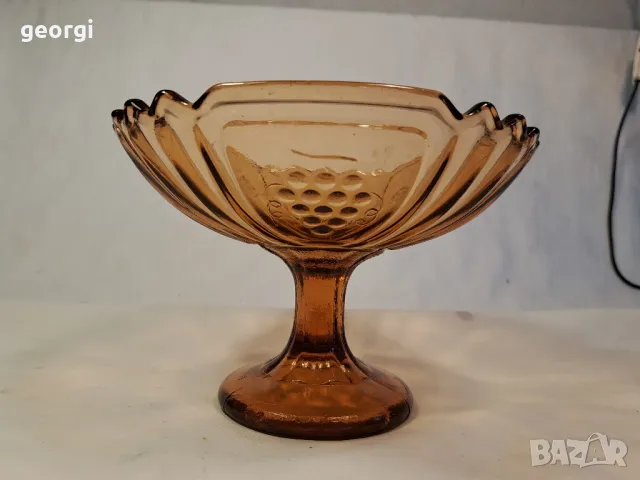 ретро фруктиера от цветно стъкло 25/1, снимка 3 - Аксесоари за кухня - 49886586